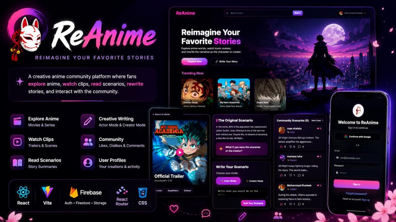 ReAnime project preview